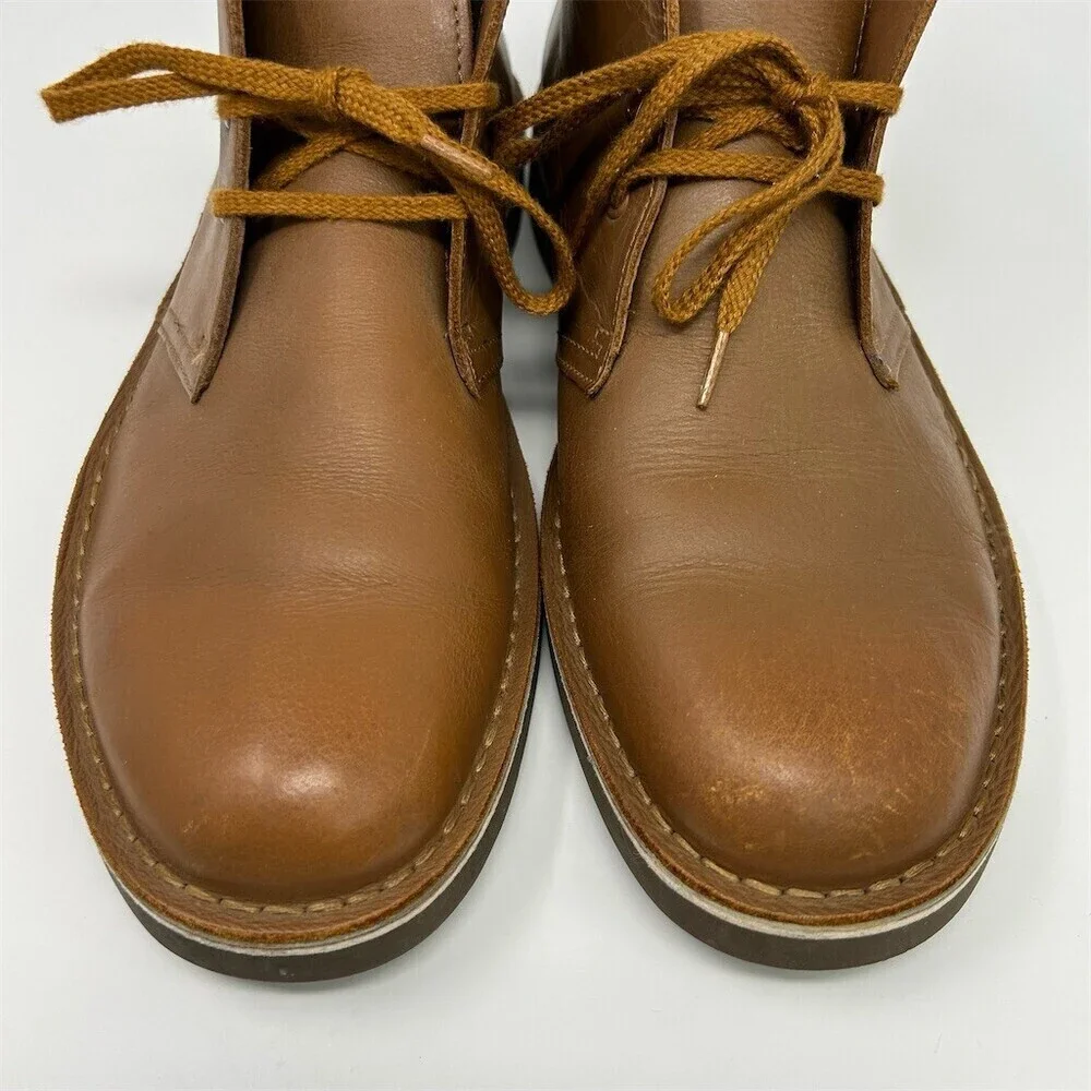 Clarks Men's Chukka Desert Boots Brown Tan Leather Lace-Up Ankle Size 11